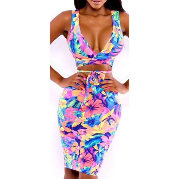 Floral print 2 piece