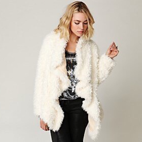 Free People Outerwear - Free People Cascading Sherpa Coat