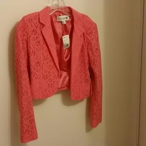 Must go! Pink lace blazer size M