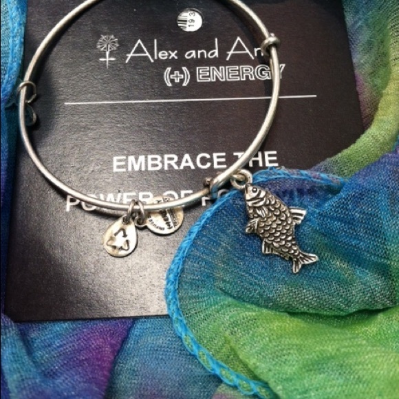 Retired Alex and Ani fish bangle