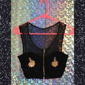 ✨FUX U ZIPPER CROP✨