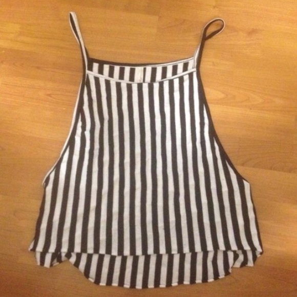 Hi-low striped tank