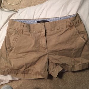Never worn tan Jcrew shorts