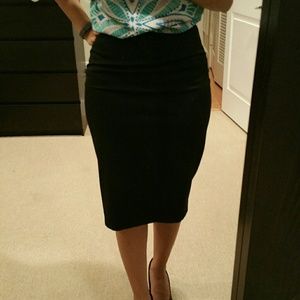 high waist pencil skirt