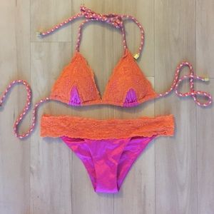 Beach Bunny Pink & Orange Lady Lace