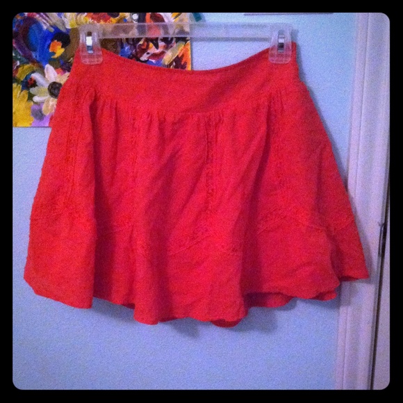Salmon colored skirt