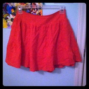 Salmon colored skirt