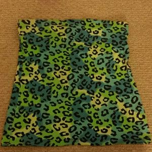 Leppard print tube top