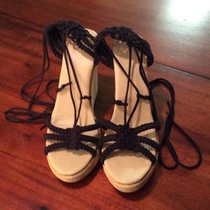 Black Espadrille Wedge Sandals 🌺VACATION SALE🌺