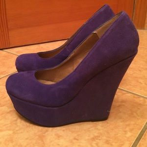 Royal blue wedges