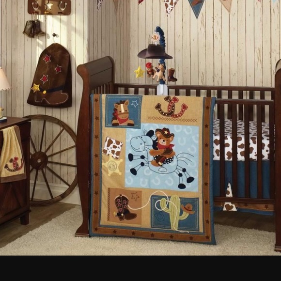 Jojo horse Western Cowboy crib set 🐢