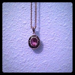 Purple pendant necklace