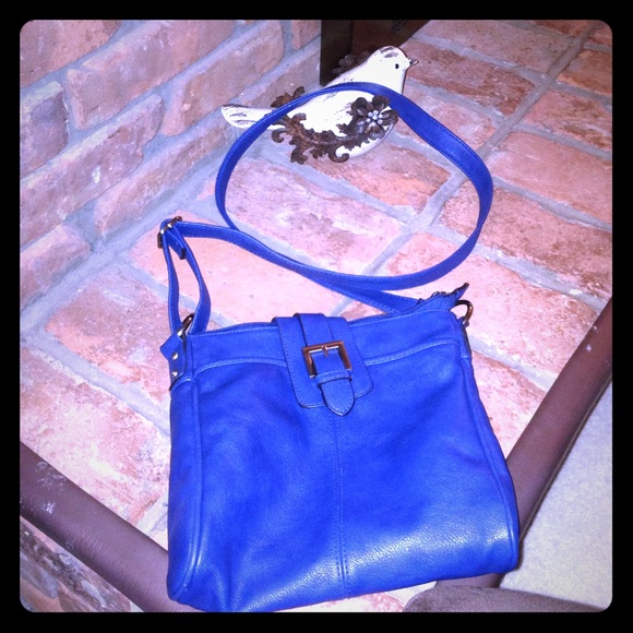 Cobalt blue cross body purse