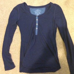 Blue Long-Sleeved Shirt