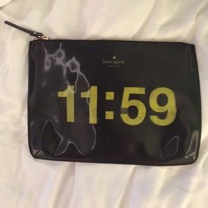 kate space 'clock strikes midnight' clutch