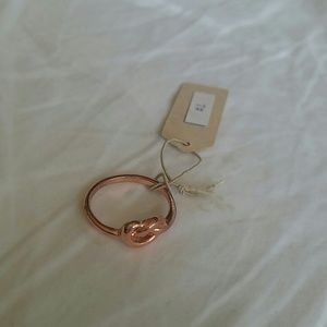 Knot rose gold plated ring