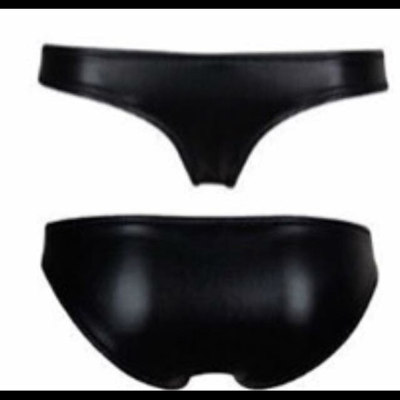 Triangl Black Leather Bottoms