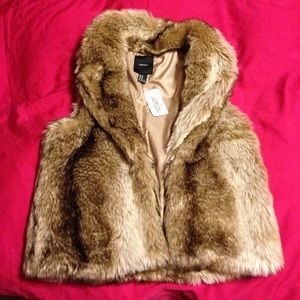 Faux fur vest