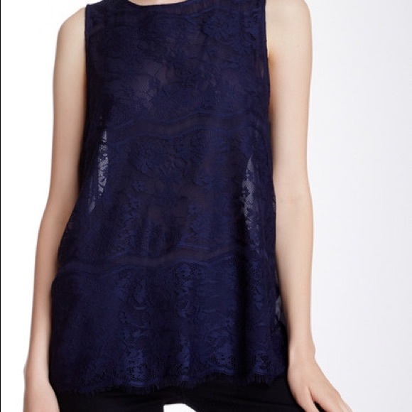 Danielle lace chiffon tank