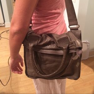 Grey Leather Purse