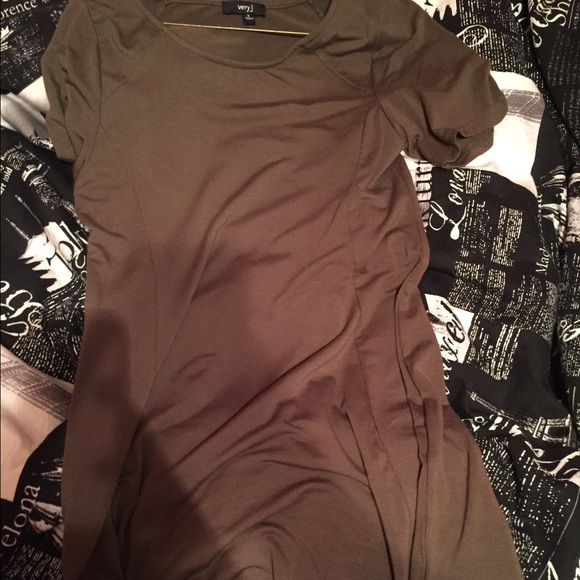 Long army green dress