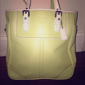 Spring Green Coach Tote