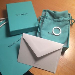 Tiffany & Co Sterling Silver Atlas Flat Ring, Sz 7