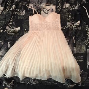 H&M crotchet top cheffon bottom.