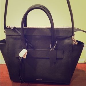 NWT Black Coach Satchel Crossbody