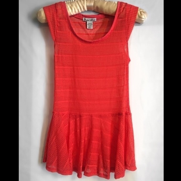 Coral colored sleeveless top