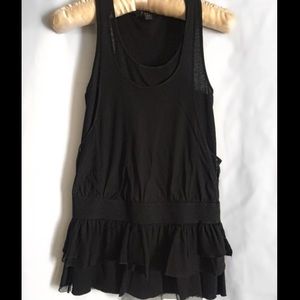 Black layered tank top