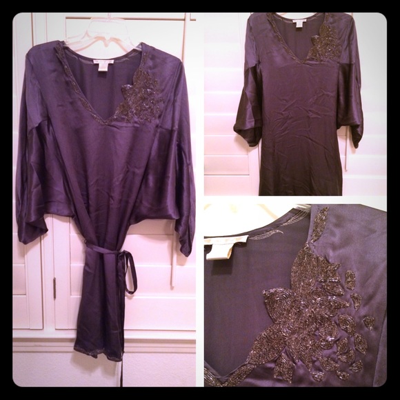 Gold Hawk tie-waist silk dress-only worn once!!
