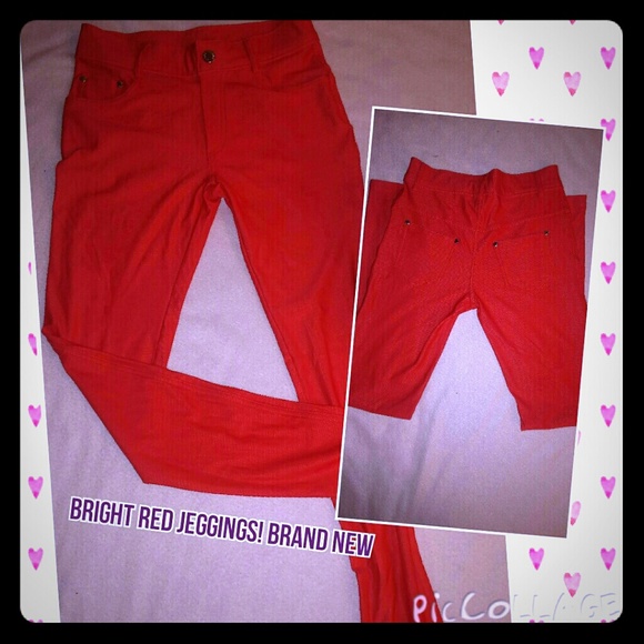 NWOT red jeggings