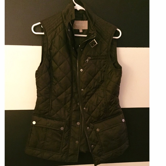Army Green Quilted Vest