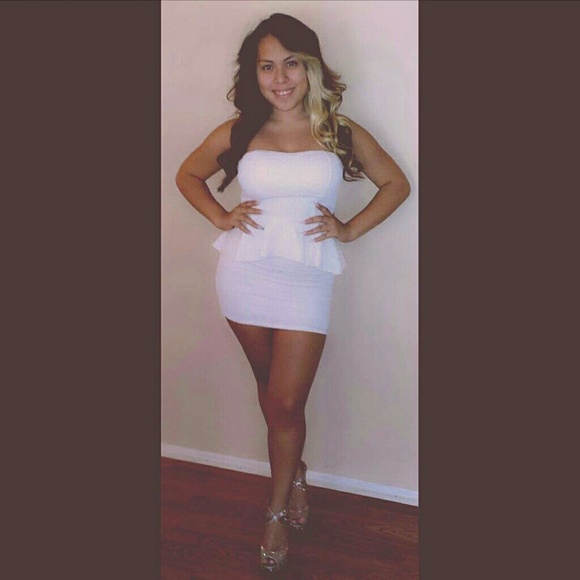 White peplum dress