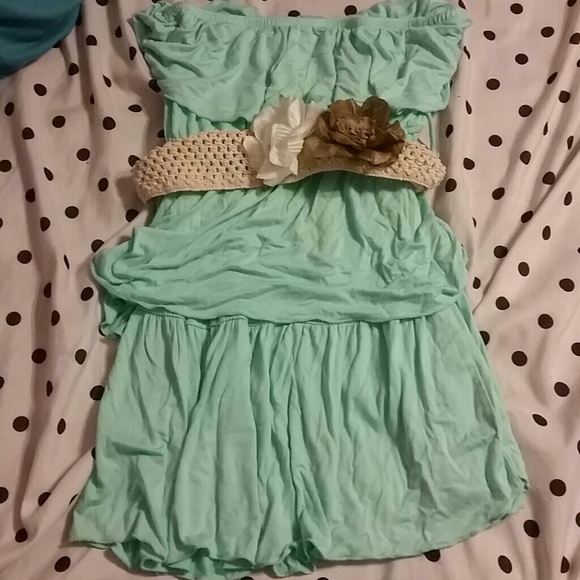 Teal Strapless Top - Picture 1 of 1