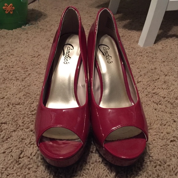 Candies Red High Heels - Picture 2 of 4