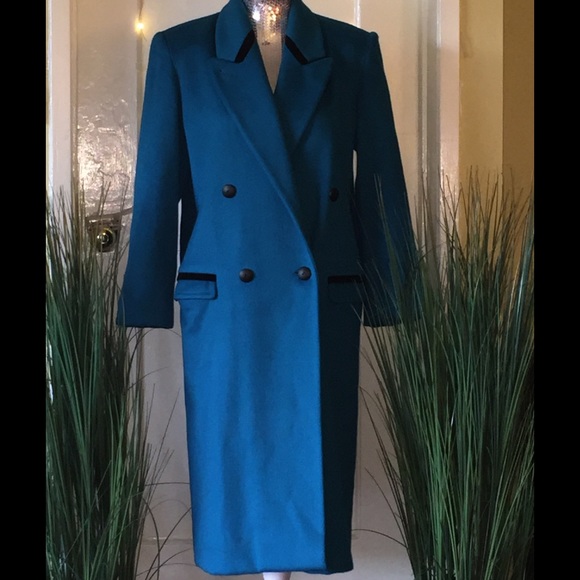 Vintage Outerwear - Vintage Turquoise Blue Coat