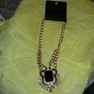 Bebe Gold and Black Statement Necklace