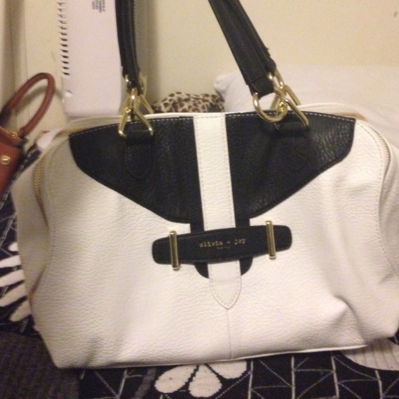 Black and white handbag