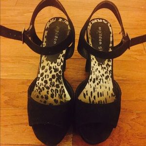 Steve Madden- Madden Girl Heeled Black Sandals