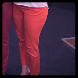 Orange cropped pants