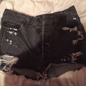 Black high waisted shorts