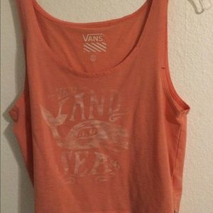 Graphic vans orange tank top