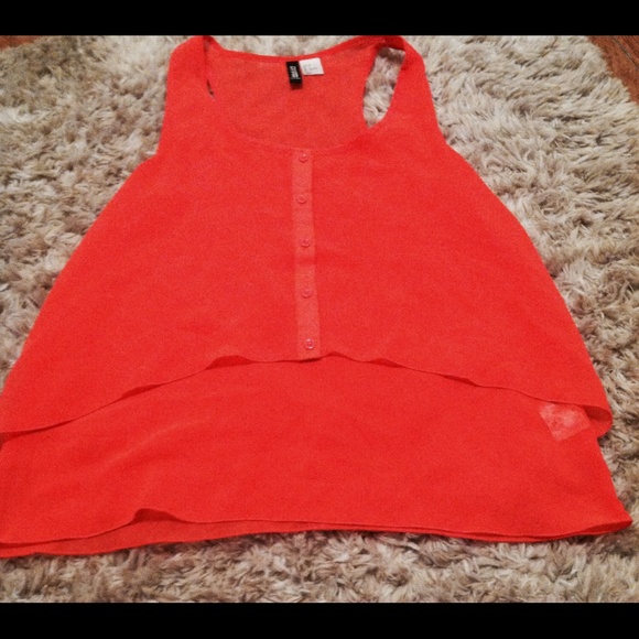 bright orange shirt