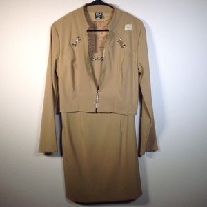 Camel DJ & Company 2pc blazer and dress