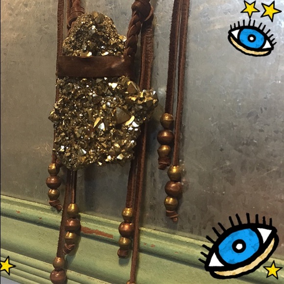 Coachella Torchlight Pyrite Crystal Necklace