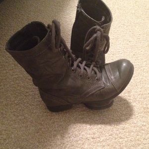 Super cute gray combat boots size 6