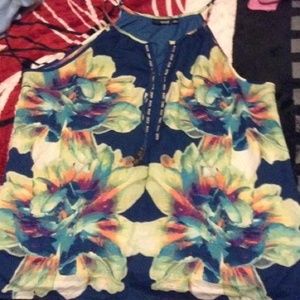 Bundle  floral blouse and red capris