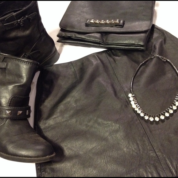 Vintage Dresses & Skirts - • Genuine Vintage Leather Skirt •
